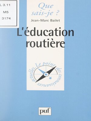 cover image of L'éducation routière